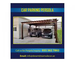 Car Parking Shades Wooden | Car Parking Pergola Manufacturer All Over Uae.