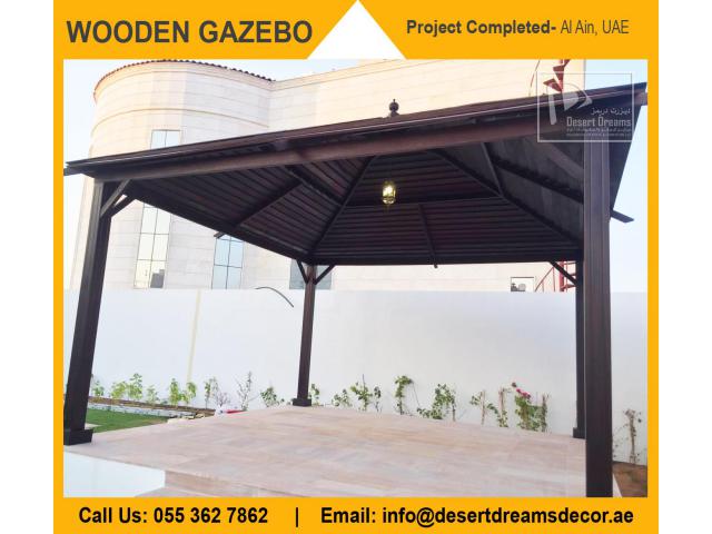 Apex Roofing Gazebo Uae | Slat Roofing Gazebo Uae | Square Gazebo Dubai.
