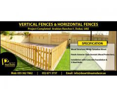 Horizontal Fences Dubai | Vertical Fences Dubai | Privacy Slatted Fences Uae.