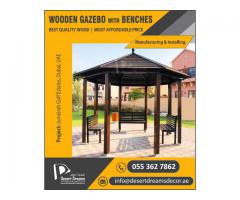 Seating Area Wooden Gazebo Dubai | Garden Gazebos | Wooden Gazebo Dubai, Abu Dhabi | Ain Ain.