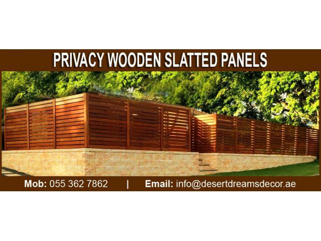 Privacy Slatted Fences Dubai | Garden Privacy Panels | Slats Fences Dubai.