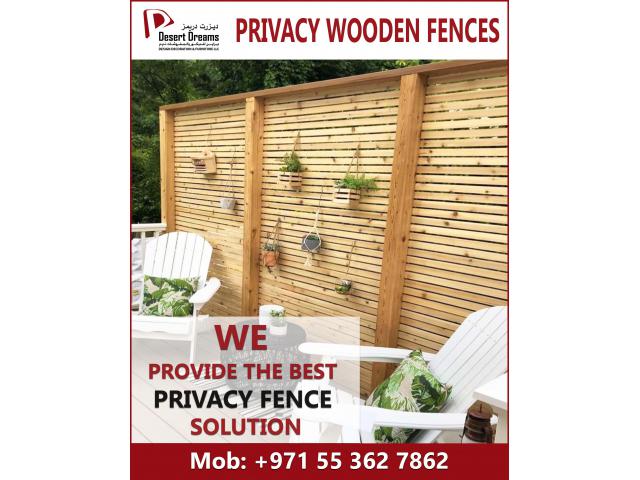 Privacy Slatted Fences Dubai | Garden Privacy Panels | Slats Fences Dubai.