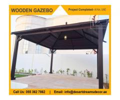 Octagon Wooden Gazebo Dubai | Six Sides Gazebo | Four Sides Gazebo | Gazebo Contractor in UAE.