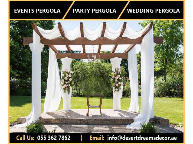 Entrance Pergola | Party Pergola | Events Pergola | Wedding Pergola | Wooden Pergola Company UAE.