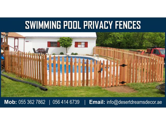 Kids Privacy Fences Dubai | Pool Area Fences | Garden Wooden Fences Uae.