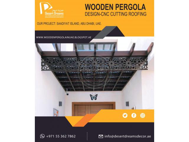 CNC Cutting Roof Pergola Uae | Seating Area Pergola | Creative Pergola Design Uae.