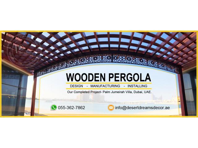 Arabic Pergola Design Uae | Outdoor Pergola | Wooden Pergola Supplier in Dubai.