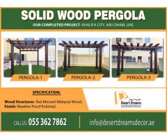 Soft Wood Pergola | Hardwood Pergola | Restaurant Area Pergola | Uae | Dubai | Abu Dhabi.
