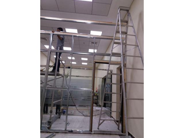 Dismantling office glass partition/ Gypsum partition fit out 052-5868078