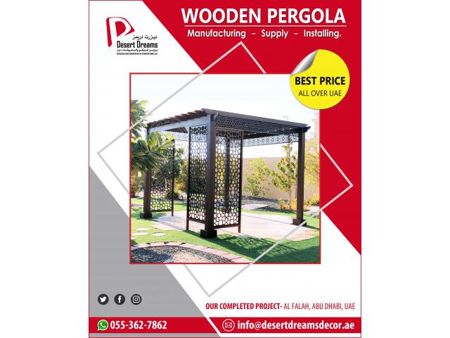 Wooden Structures Dubai | Outdoor Pergola | Wooden Pergola Supplier in Uae.