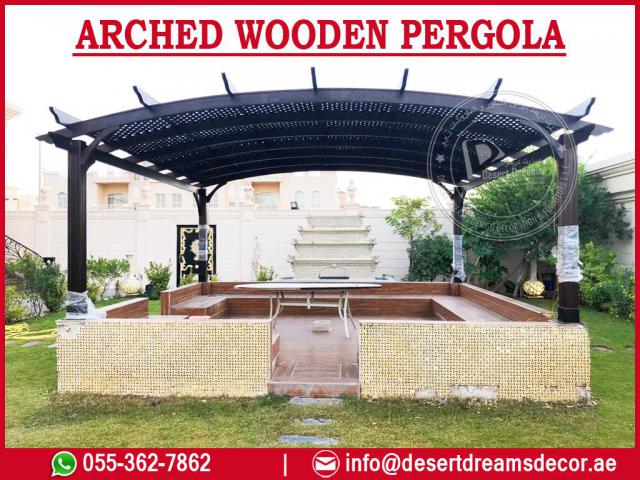 Arched Pergola Uae | Modern Design Pergola | Wooden Pergola Dubai.