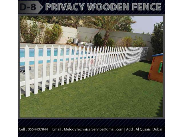 Self Standing Wooden Fence Dubai | Picket Fence Dubai | Garden fence Dubai