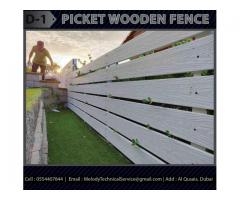 Self Standing Wooden Fence Dubai | Picket Fence Dubai | Garden fence Dubai
