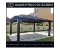 Seating Area Wooden Gazebo | Gazebo Suppliers in Dubai | Garden Gazebo UAE
