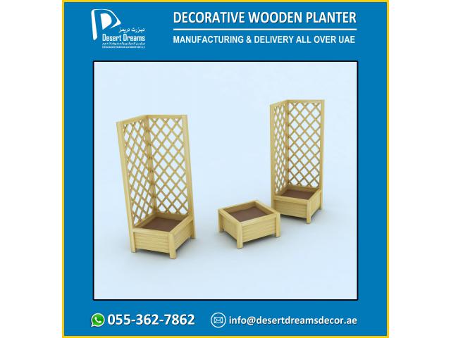 Decorative Wooden Planter Box Suppliers in UAE.
