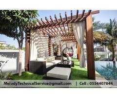 Swimming Pool Pergola At Abu Dhabi | Wooden Pergola | Pergola Suppliers in Abu Dhabi