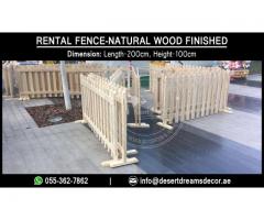 Portable Wooden Fences Uae | Rental Fence | Wooden Fences Abu Dhabi, Dubai.