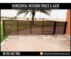 Horizontal Wooden Fences Uae | Wooden Slatted Fences | Vertical Fences Dubai.