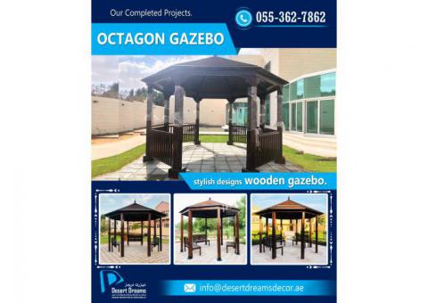Supply and Installing Wooden Roof Gazebo in UAE.