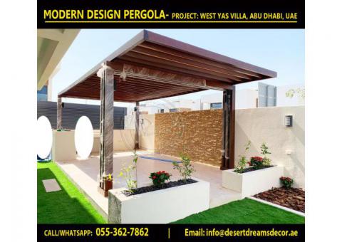 Louver Roof Pergola | Wooden Pergola Abu Dhabi.