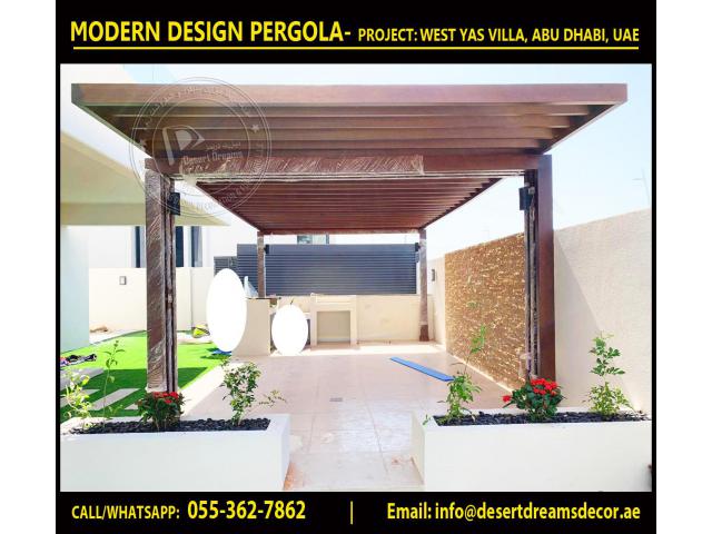Louver Roof Pergola | Wooden Pergola Abu Dhabi.