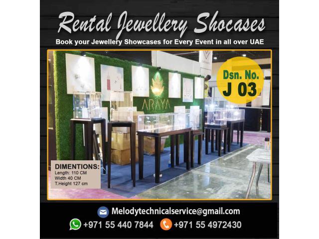 Rental Jewelry Showcase in Dubai | Wooden Display Stand Suppliers Dubai