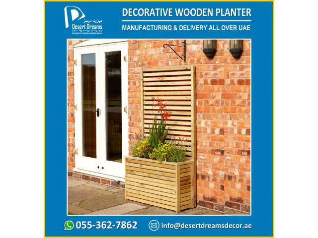 Decorative Wooden Planter Dubai | Wooden Planter Box Suppliers in Uae.