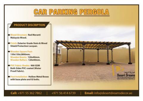 Wooden Shades for Car Parking | Car Parking Solutions in UAE.