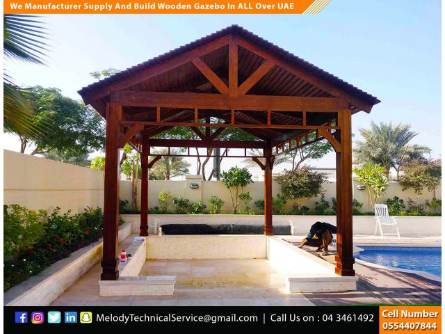 Hexagonal Wooden Gazebo in Dubai | Garden Gazebo | Gazebo Suppliers UAE