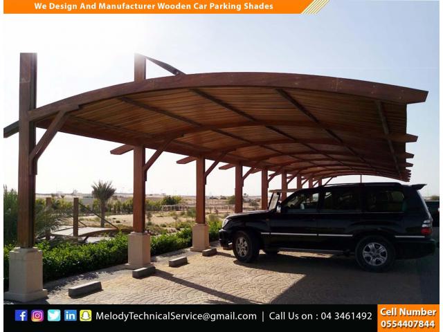 Wooden Sun Shades | Wooden Walkway Shades Dubai | Wooden car Parking Shades