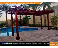 Swimming Pool Covered Pergola Dubai  | Garden Pergola | Wooden Pergola in Dubai