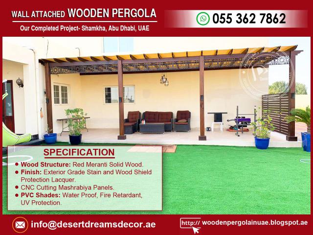 Wooden Pergola Abu Dhabi | Sitting Area Pergola | Outdoor Pergola Uae.