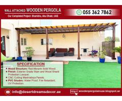 Wooden Pergola Abu Dhabi | Sitting Area Pergola | Outdoor Pergola Uae.