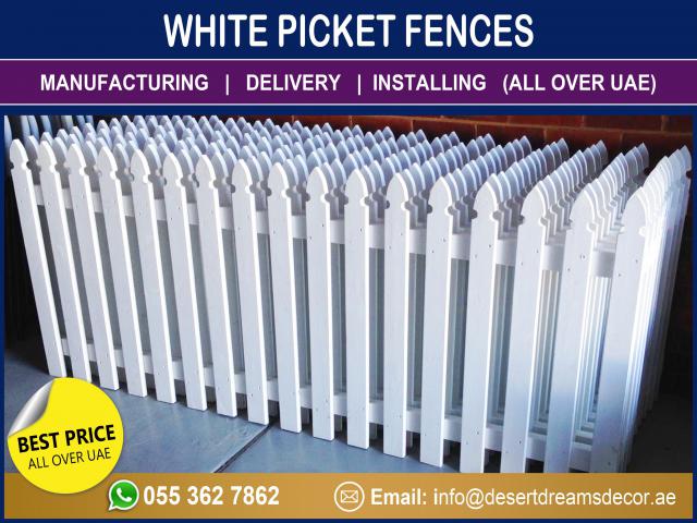White Picket Fence | Horse Racing Area Fence | Desert Area Fence | Abu Dhabi | UAE.