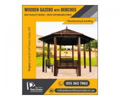 Supply and Install Wooden Gazebo in Abu Dhabi, UAE.
