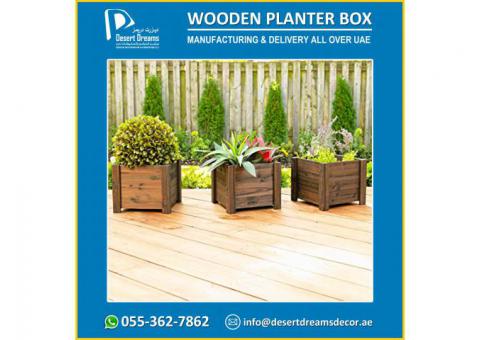Wooden Planter Box Suppliers in Abu Dhabi | Decorative Planter Box Uae.