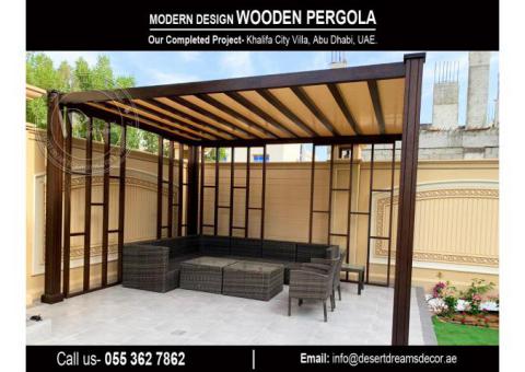 Top Quality Wooden Pergola Manufacturer in Abu Dhabi, UAE.