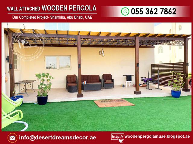 Design and Manufacture Wooden Pergola in Abu Dhabi, Dubai, UAE.