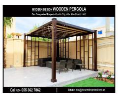 Design and Manufacture Wooden Pergola in Abu Dhabi, Dubai, UAE.