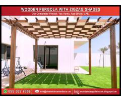 Design and Manufacture Wooden Pergola in Abu Dhabi, Dubai, UAE.