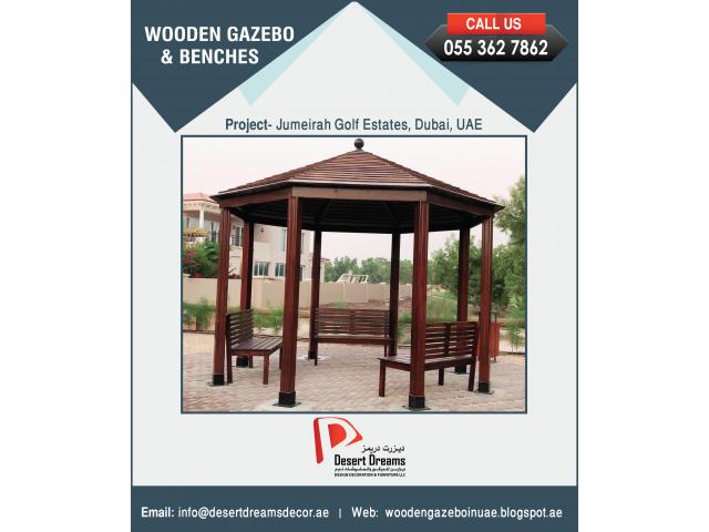 Design and Manufacture Wooden Gazebo in UAE.