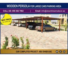 Car Parking Wooden Shades Supplier in Uae | Villa Car Parking Pergola.