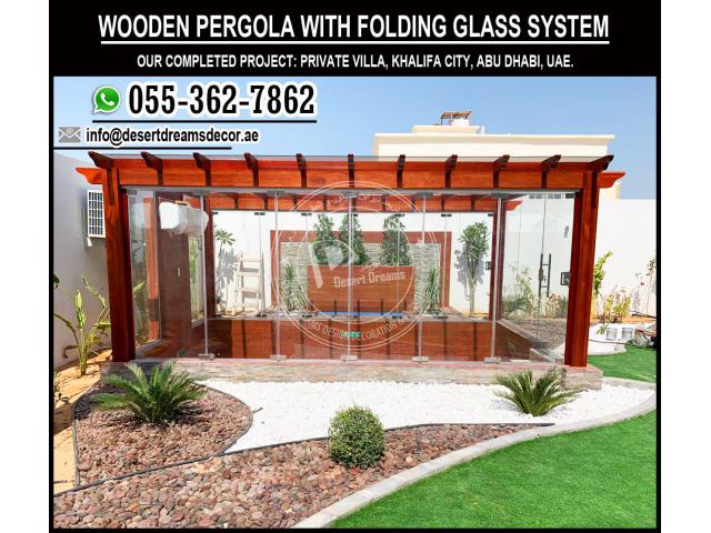 Meranti Wood Pergola | White Wood Pergola | UAE.