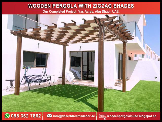 Meranti Wood Pergola | White Wood Pergola | UAE.