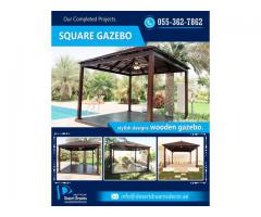 Meranti Wood Gazebo | White Wood Gazebo Uae.