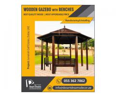 Meranti Wood Gazebo | White Wood Gazebo Uae.