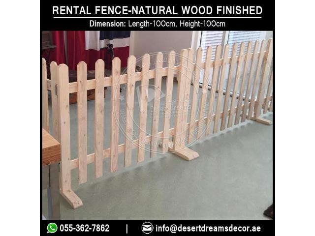 Rental Wooden Fence Suppliers all Over Uae.