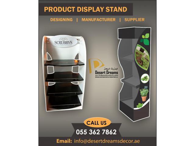MDF and Wooden Display Stands Manufacturer in Uae.