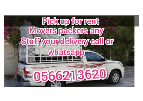 Pick up truck for moving rent furniture.