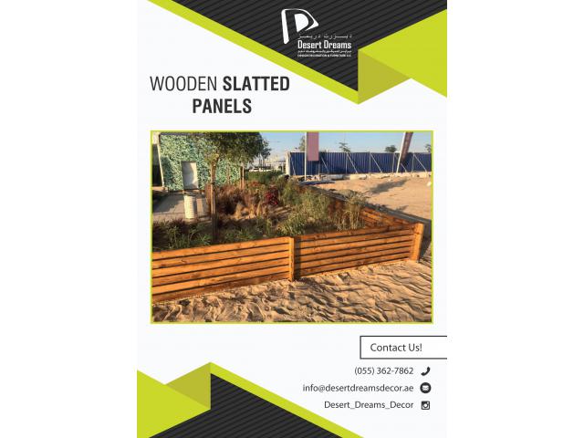 Wooden Louver Fence | Wooden Horizontal Fences Uae.